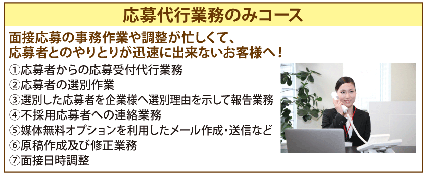 応募代行業務のみコース